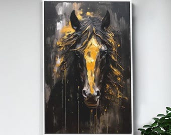 Beautiful animal horse canvas print Horse Painting Large Canvas Art Rustic Art Western Decor Animal wall art Horse Lover Birthday Gift