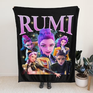 Rumi Blanket, Kpop Demon Hunter Blanket, Anime Girls Throw Blanket,Funny Gift for Fans,Teen Girl Room Decor, Kpop Fun Gift,Gift fot Daughter