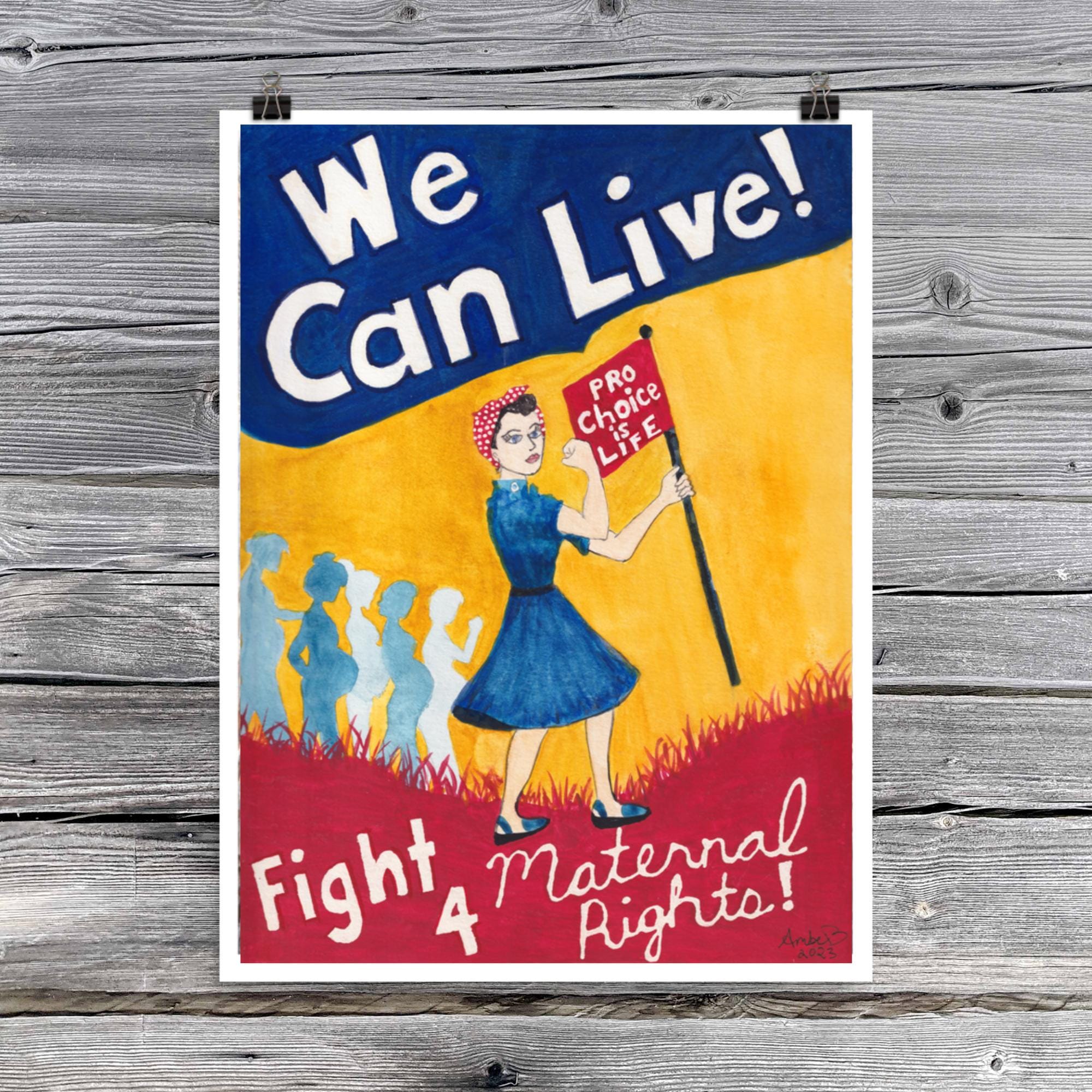 Pro Choice - Maternal Rights Protest Poster – Original Watercolor Art - Etsy, image size:2000x2000