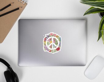 Peace and Poison Sticker | Activist Art Decal | Political Watercolor Design | Peace Sign by B the Change