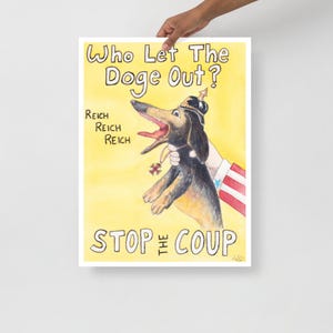 Chi ha lasciato uscire il Doge? Manifesto di protesta per fermare il colpo di stato – Download digitale - Opera d'arte originale ad acquerello