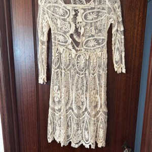 Jen’s Pirate Booty x Free People Ivory Lace Crochet Dress / Beach Cover-Up image 3