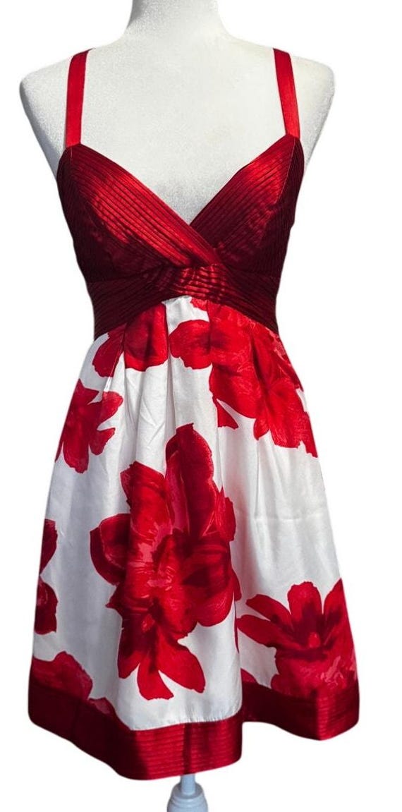 guess red floral dress GUESS Dress in Cherry Red, Dark Red