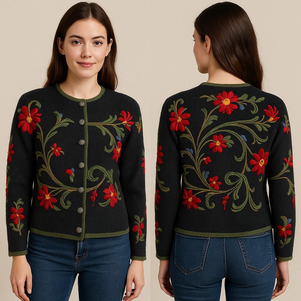 オレアナ　ニットカーディガン オレアナ】ニットカーディガン Sサイズ 北欧ノルウェー Oleana