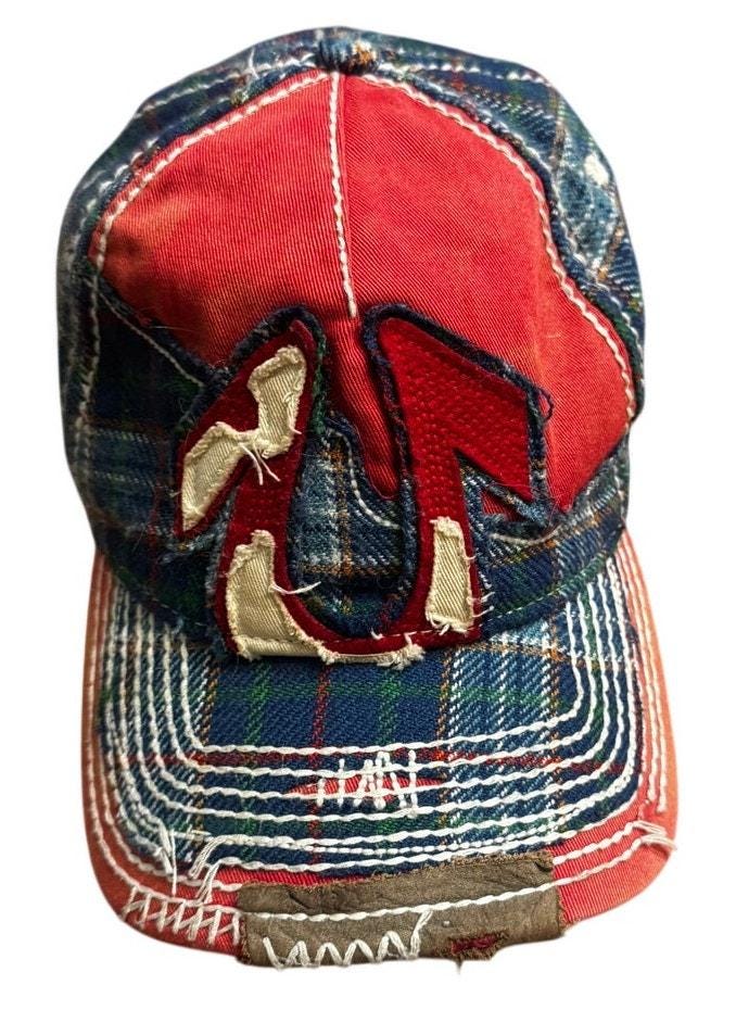 True Religion ベースボールキャップ ダメージ加工 True Religion Hat - Etsy