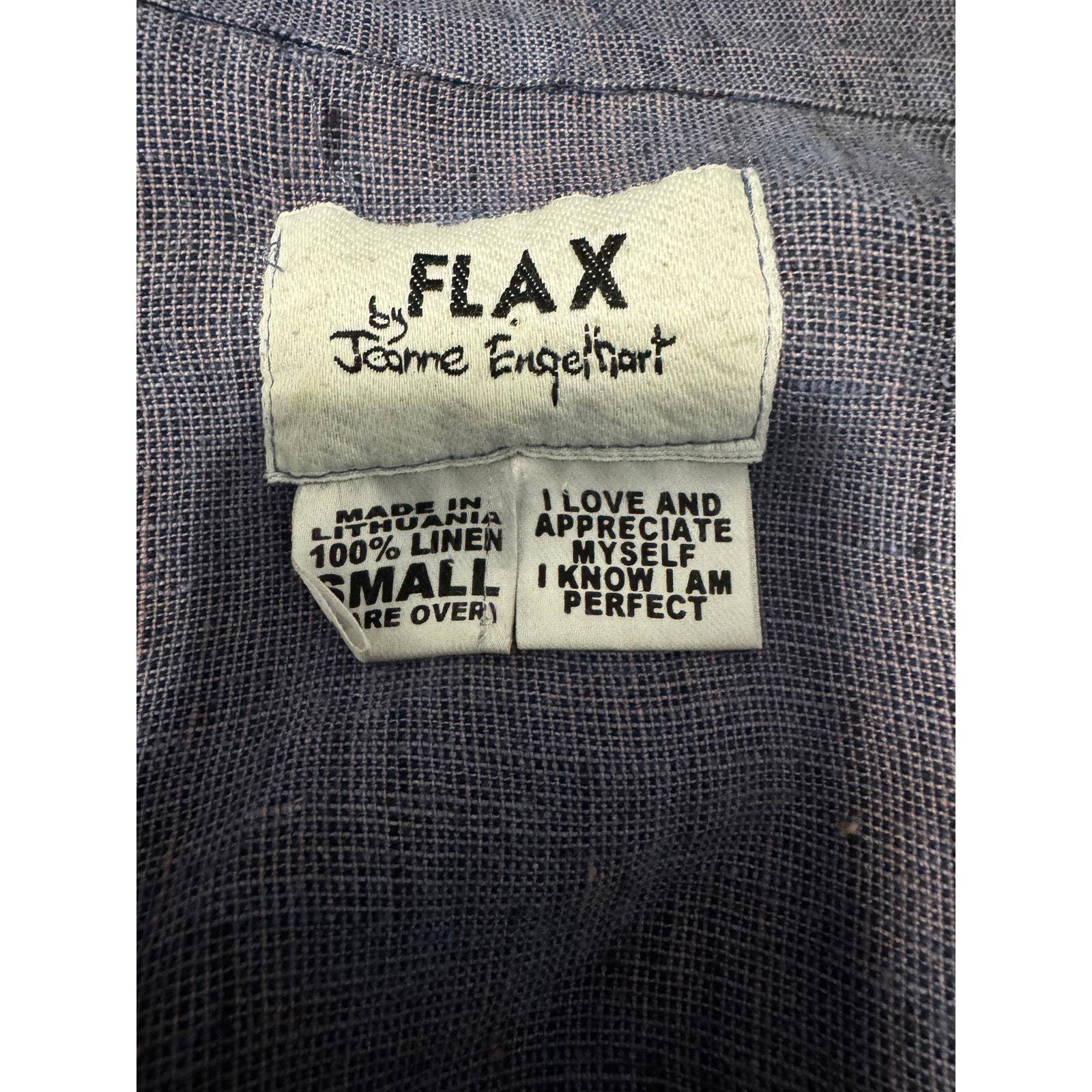 Vintage FLAX by Jeanne Engelhart 100% Linen Button Front Shirt