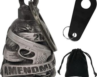 2ND AMEMNDMENT 3D Motorcycle Bell Good Luck Light Weight, Impact Resistant