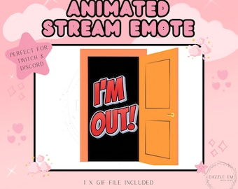 Emote animata "Sono fuori", Emote di tendenza, Twitch Discord per gli streamer, Download digitale