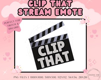 Emote "Clip That Stream", Emote di tendenza su Twitch, Discord divertenti, Per gli streamer, Download immediato