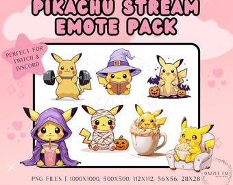 Gaming Emote Pack, Pikachu Emotes, Twitch Für Streamer, Digital Download