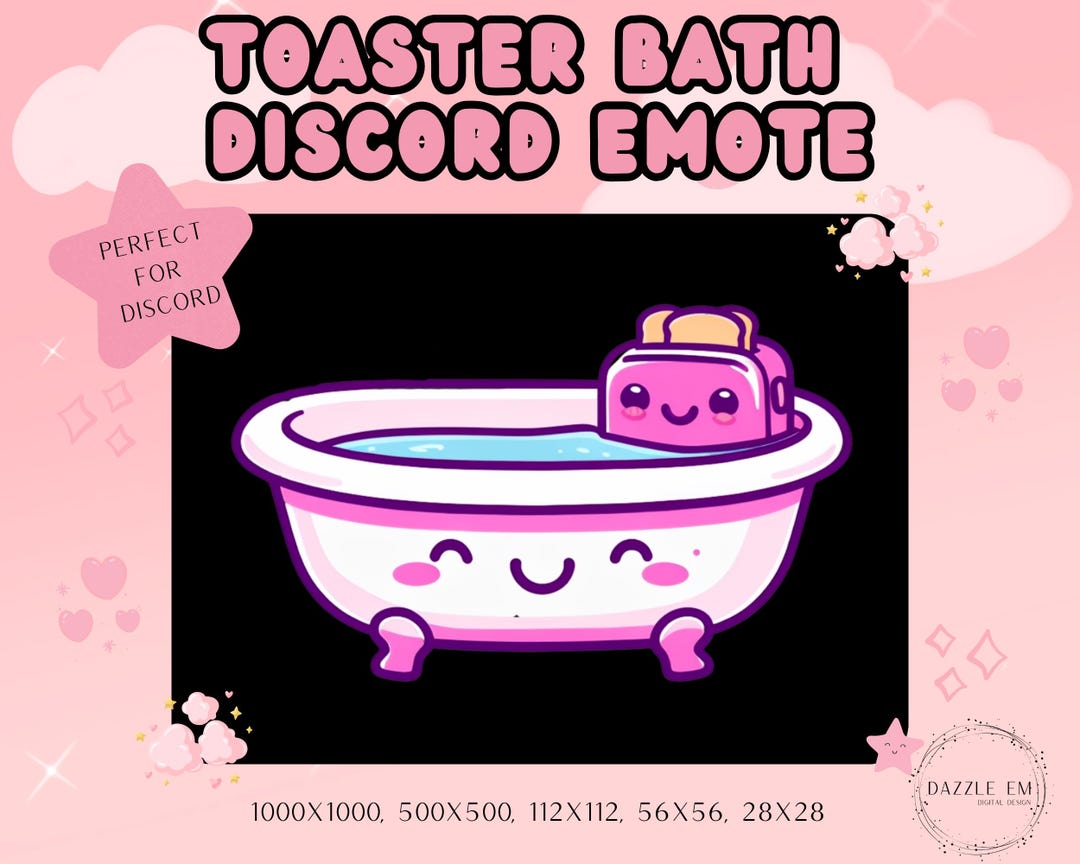Funny Streaming Emote, Toaster Bath, Trending Emotes, Discord for ...