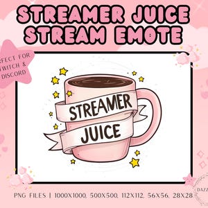 Streaming Emote - Streamer Juice - Funny Stream Emote - Twitch Emote - Discord Emote - For Streamers - PNG - Instant Download