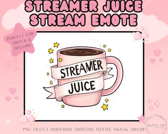 Streamer Juice Emote – Funny Twitch/Discord PNG (Digital Download)
