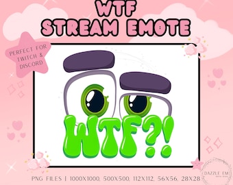 WTF Eyes Stream Emote, Funny Twitch/Discord Emote (Digital Download)