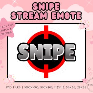 Streaming Emote - Snipe Emote - Funny Stream Emote - Twitch Emote - Discord Emote - For Streamers - PNG - Instant Download