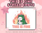 This Is Fine Emote – Funny Twitch/Discord Streamer Emote (PNG Digital Download)