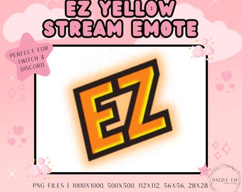 Funny 'EZ' Stream Emote – Twitch & Discord, PNG (Digital Download)