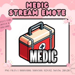 Streaming Emote, Medic Emote, Funny Stream Emote, Twitch Emote, Discord Emote, For Streamers, Transparent PNG, Instant Download