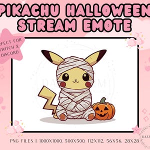 Streaming Emote - Pikachu Halloween - Funny Stream Emote - Twitch Emote - Discord Emote - For Streamers - Transparent PNG - Instant Download
