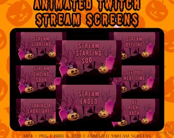 Animated Halloween Stream Screens, Trending Overlays, Twitch For Streamers, Digital Download