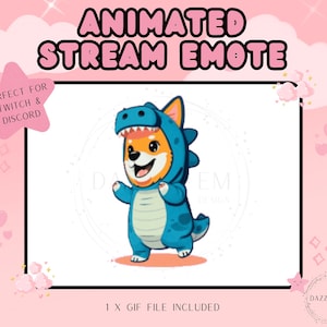 Animated Emote, Dancing Pup Emote, Funny Stream Emote, Twitch Emote, Discord Emote, For Streamers, Transparent GIF, Instant Download