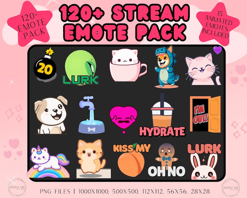 Streaming Emote Pack, Twitch Animated and Static Emotes, Funny Trending ...