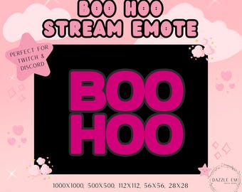 Boohoo Stream Emote – Funny PNG for Twitch/Discord (Digital Download)