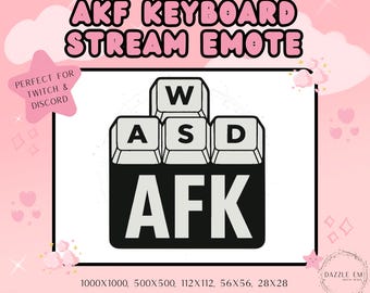 AFK Keyboard Stream Emote – Funny Twitch/Discord Emote (Digital Download)