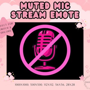 Streaming-emote, trending emotes, Twitch Discord voor streamers, Digitale download, Gedempt