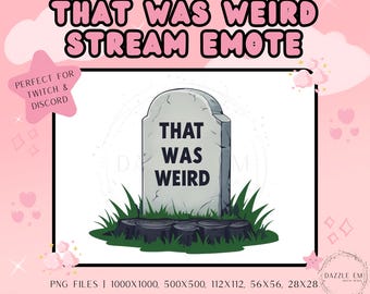Streaming Emote - That Was Weird - Funny Stream Emote - Twitch Emote - Discord Emote - For Streamers - PNG - Instant Download