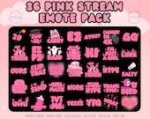 Pink Twitch Pack, 35+ Trending Emotes, Girly Emote, For The Girls, Instant Download
