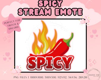 Spicy Stream Emote, Twitch/Discord PNG (Digital Download)