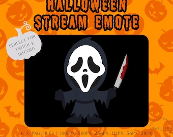 怖いハロウィーンストリームエモート、不気味なPNG（デジタルダウンロード）
