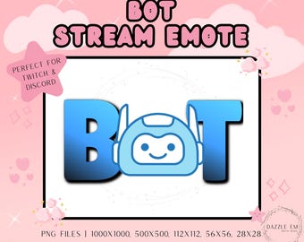Funny Bot Stream Emote, Twitch/Discord, Transparent PNG (Instant Download)