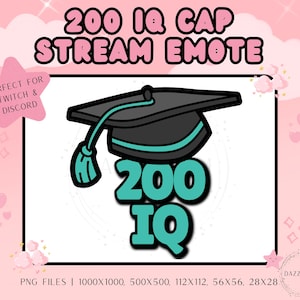 Livestreaming Emote - 200 IQ - Lustiger Stream Emote - Twitch Emote - Discord Emote - Für Streamer - PNG - Instant Download