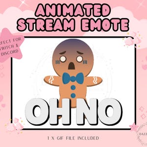 Animiertes Emote, Oh nein Emote, Lustiger Stream Emote, Twitch Emote, Discord Emote, Für Streamer, Transparent GIF, Instant Download