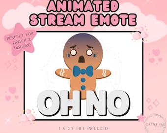 Oh No Animated Emote, Funny Twitch/Discord Streamer GIF (Instant Download)