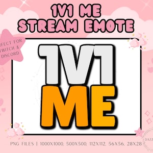 Tracking Emote - 1v2 Ich - Lustiger Stream Emote - Twitch Emote - Discord Emote - Für Streamer - PNG - Instant Download