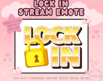 Lock In Stream Emote, Funny Twitch Kick Discord Emote (PNG, Instant Download)