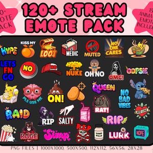 Streaming Emote Pack, Twitch Animated and Static Emotes, Funny Trending, For Streamers