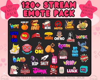 Streaming-emotepakket, geanimeerde en statische emotes met twitch, grappig trending, voor streamers