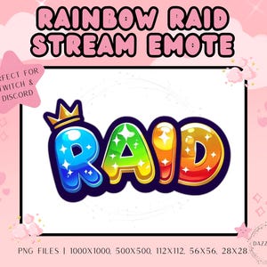 Rainbow Raid Stream Emote – Funny Twitch/Discord Emote (PNG Download)