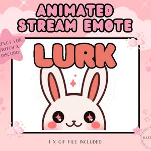 Animiertes Emote, Hase Lurk Emote, Twitch Emote, Lustiger Stream Emote, Discord Emote, Für Streamer, Transparentes GIF, Instant Download