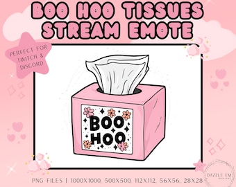 Streaming Emote Boohoo Tissues, Funny Trending Emotes, Twitch Discord Kick For Streamers, Digital Download