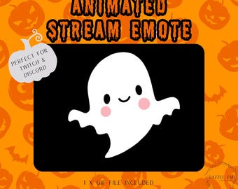 Animated Dancing Ghost Halloween Emote, Twitch/Discord (GIF)