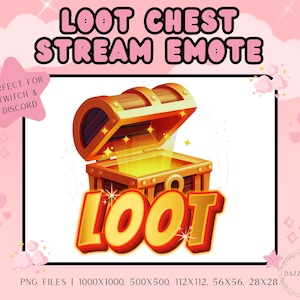 Tracking Emote, Loot Chest Emote, Twitch Emote, lustiges Stream Emote, für Streamer, transparente PNG, Instant Download