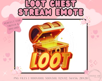 Loot Chest Stream Emote, Twitch/Discord, Transparent PNG (Digital Download)