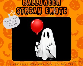 ハロウィンゴーストストリームエモート、不気味なTwitch / Discordエモート（PNG、デジタルダウンロード）