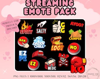 Streaming Emote Pack, Trending Emotes, Twitch Discord For Streamers, Digital Download