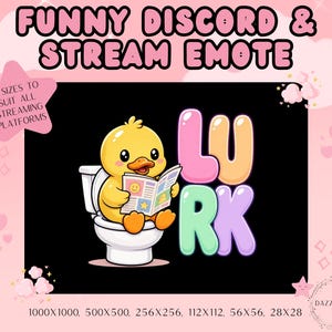 Emote de inodoro con pato al acecho, divertido para streaming, Discord, Twitch y TikTok para streamers (descarga digital)